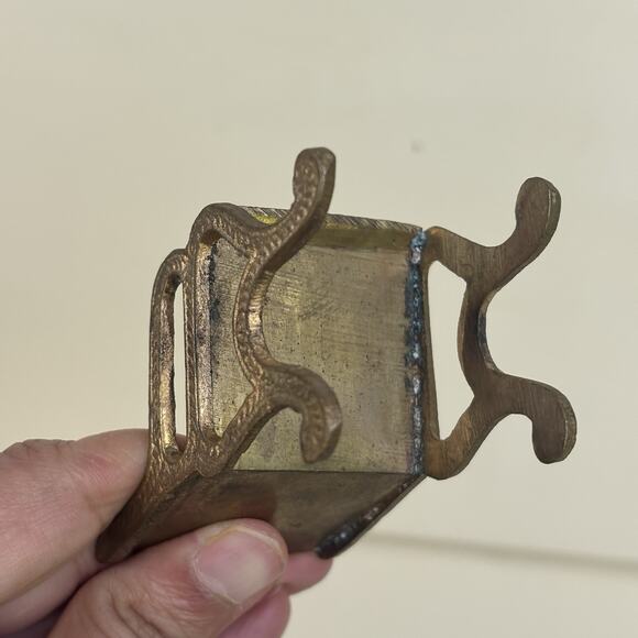 VTG Brass Dollhouse Miniature Furniture Set Ornate Floral Design 1970s India - Picture 6 of 16